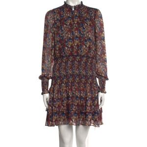 ME+EM Long Sleeve Multicolor Dress